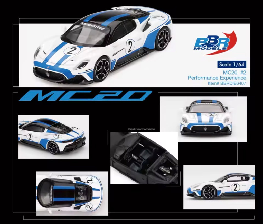 BBR MASERATI MC20 #2 PERFORMANCE EXPERIENCE BLANCO/AZUL